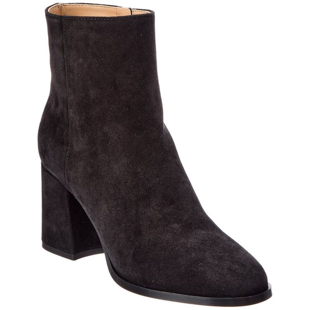 Valentino Vlogo Signature 75 Suede Bootie, Black